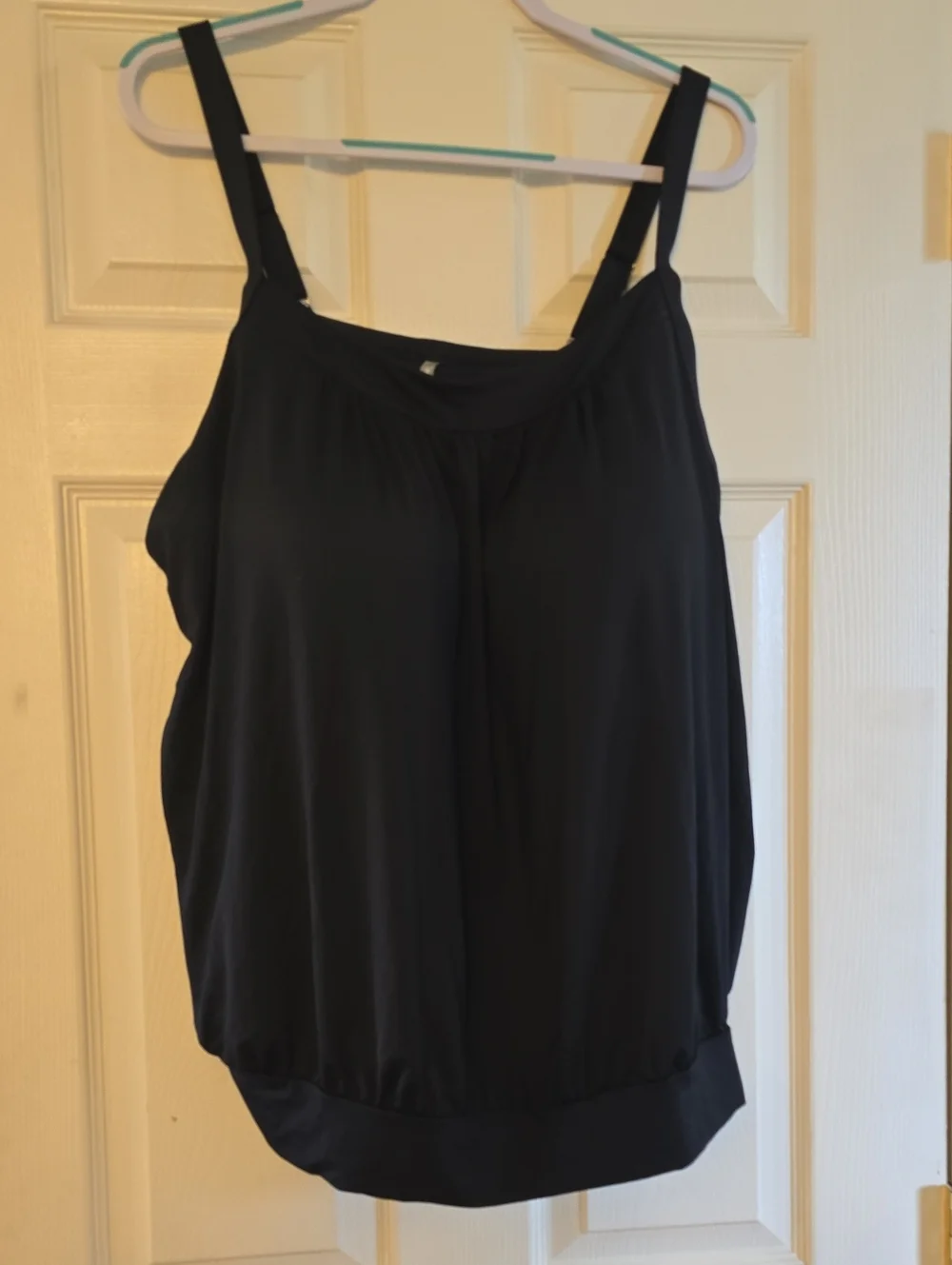 Land's End Black Swim Top with Adjustable Straps Size 26W